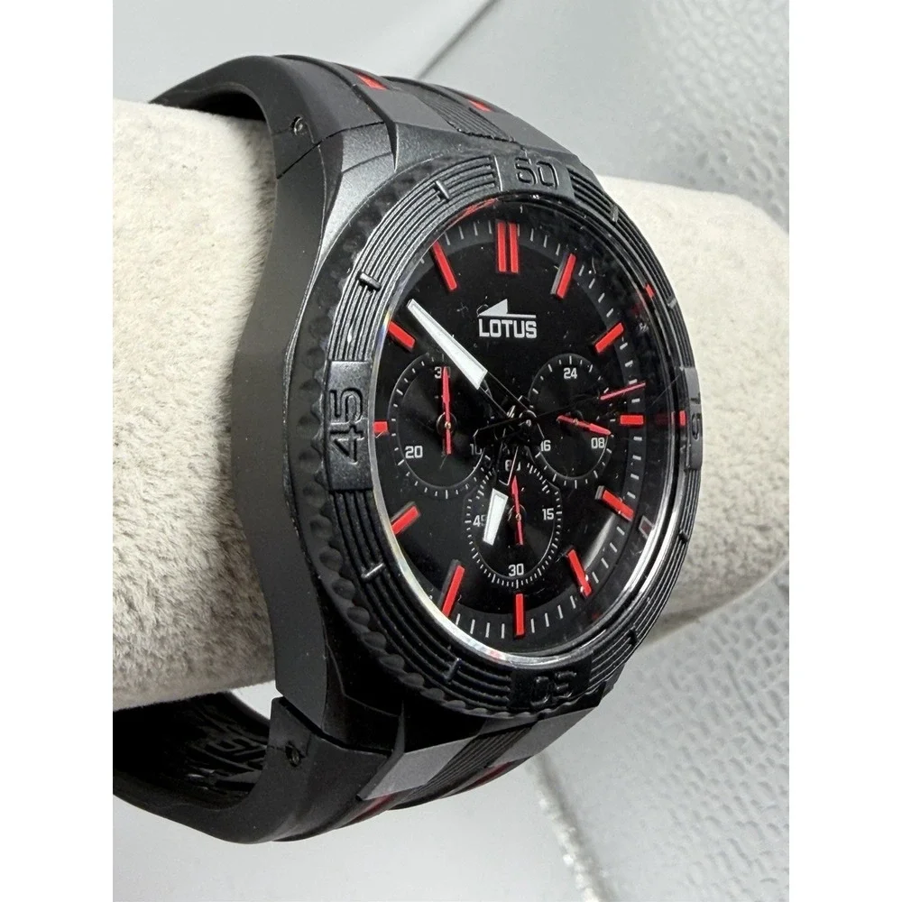 Lotus 18185 Mens Chronograph‎ Watch New Battery 46MM 8.5